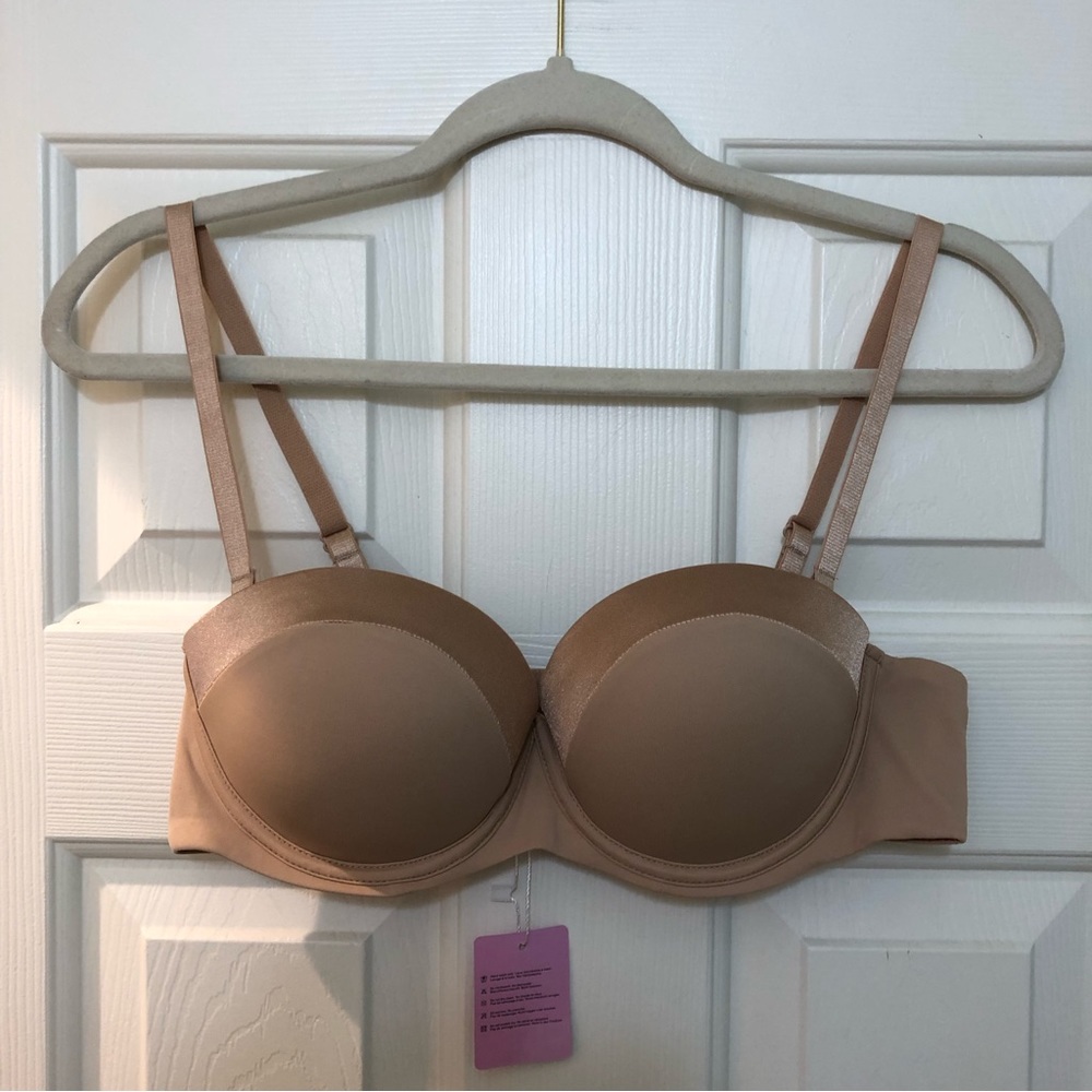 SEA BBOT Push Up Bra Women's Size 34C Beige Underwire Convertible